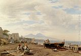 Oswald Achenbach Fishermen on the Amalfi coast painting